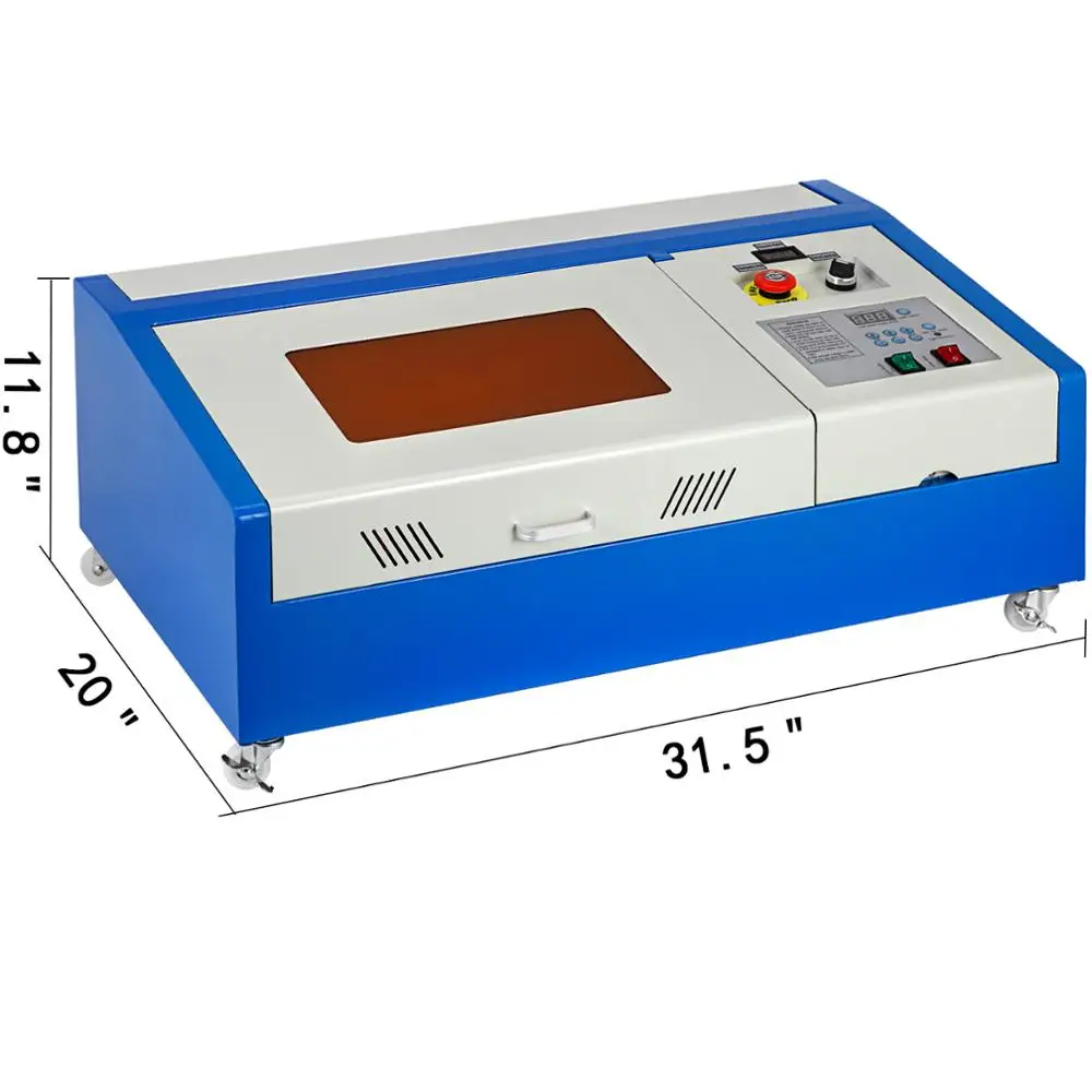 VEVOR Engraving Cutting Machine Upgraded 40W USB Cutter Engraver CO2 4 rotate Wheels Two LCD Display With Water Pump | Инструменты