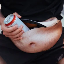 Сумка на ремне модная новинка персональное Моделирование большой живот задница карманы мужской черный дизайн живота молния один поясной пакет