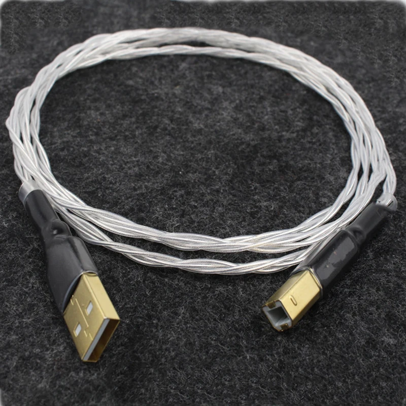Hi-End 5NOCC посеребренный USB аудиокабель позолоченный USB-разъем зеркальный штекер для