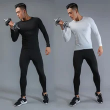 Быстросохнущие Компрессионные Мужские спортивные костюмы, бегуны, спортивные костюмы для фитнеса, тренировок, бега, спортивные костюмы для бега