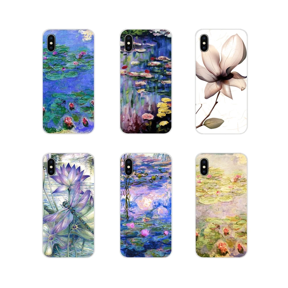 Силиконовые чехлы для телефонов обложка Monet Water Lilies Lotus Xiaomi Mi4 Mi5 Mi5S Mi6 Mi A1 A2 5X 6X 8 9 Lite