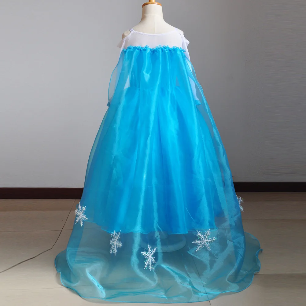 Одежда для девочек платье Снежной Королевы Эльзы Детский карнавальный костюм Бальные платья принцессы Эльзы для девочек детский наряд на Хэллоуин Vestido Princesa