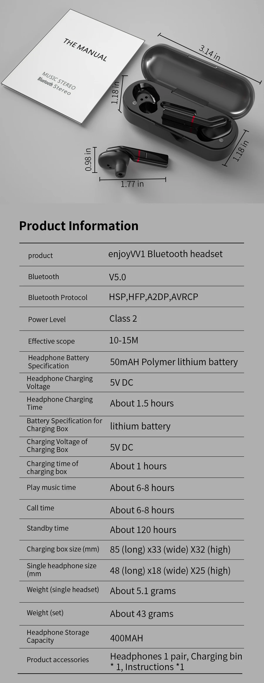 HANTOPER TWS True беспроводной Bluetooth 5,0 наушники шумоподавление гарнитура громкой связи с микрофоном стерео бас наушники для всех телефонов