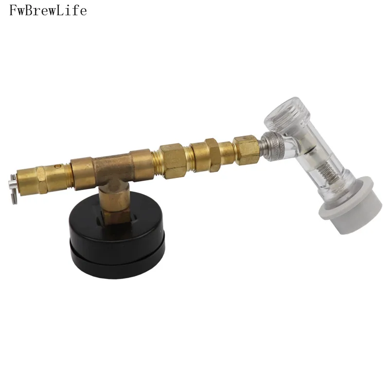 Spunding Valve Adjustable Pressure Relief Valve Assembly with Gauge Ball Lock Disconnect Integrated Check Valve Beer Brewing  (5)