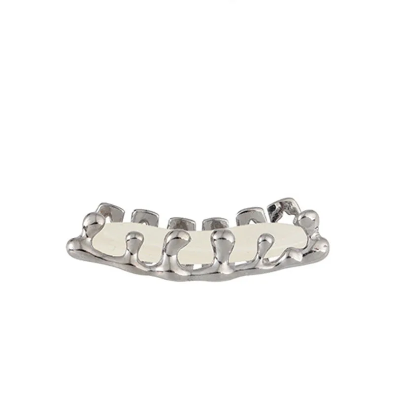 silver star Новые зубы ювелирные изделия серебро/золото циркон зубы Grillz хип-хоп ЗУБЫ капельные грили стоматологический Топ и нижний зуб шапки вечерние ювелирные изделия - Окраска металла: silver star