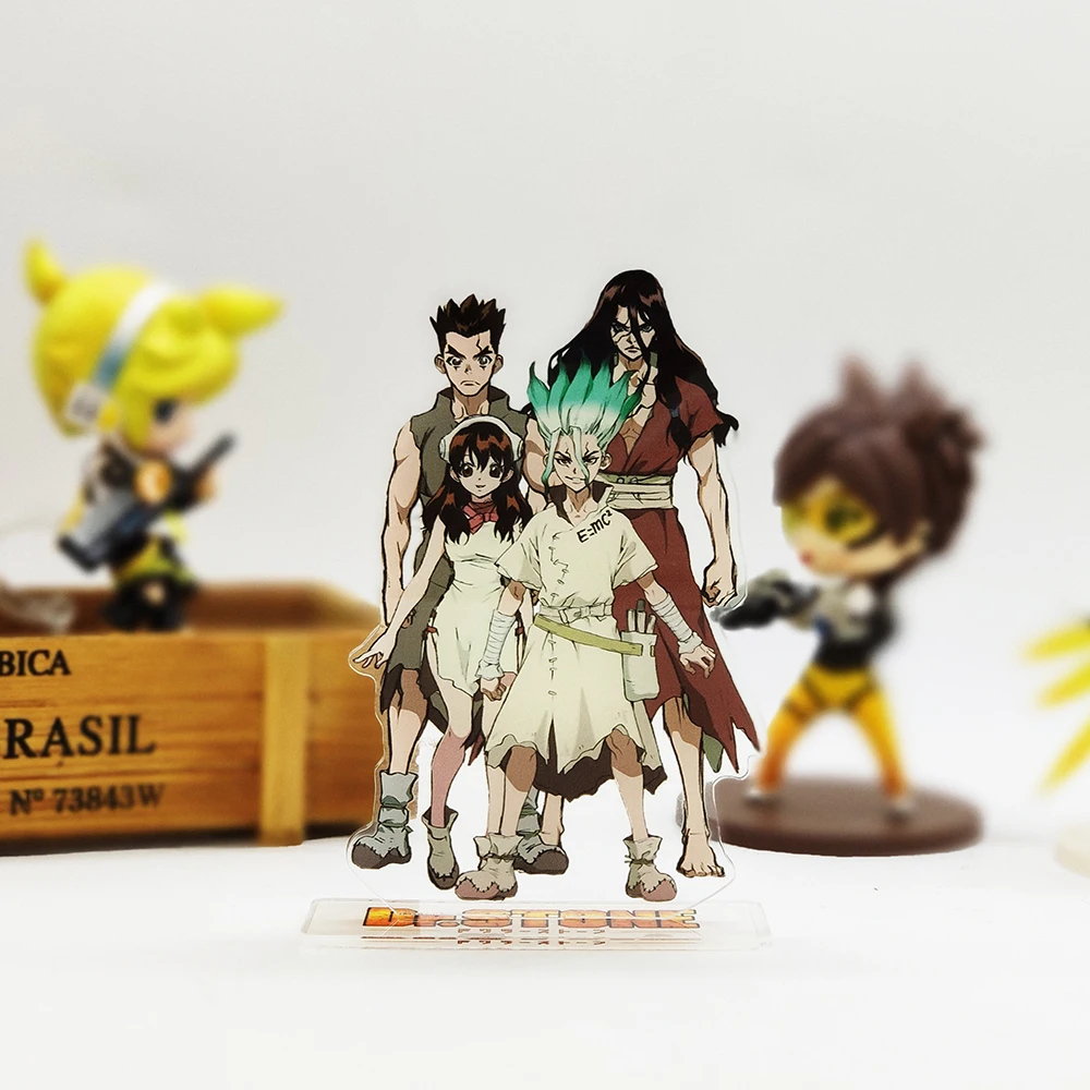 Love Thank you Dr. Stone Senku Taiju Tsukasa Yuzuriha акриловая подставка фигурка модель тарелка держатель торт Топпер аниме японский крутой