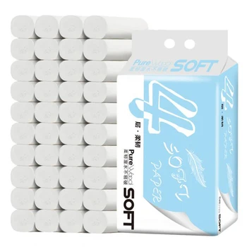 

6 Rolls Thicken 4-Layer Household Sanitary Paper Towels Toilet Papers Tissue Paper