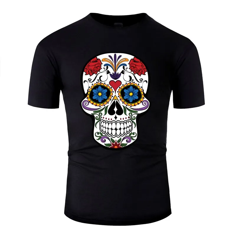 

Personalized Calavera Skull T Shirt For Men Natural Women Tshirts Comics Clothes