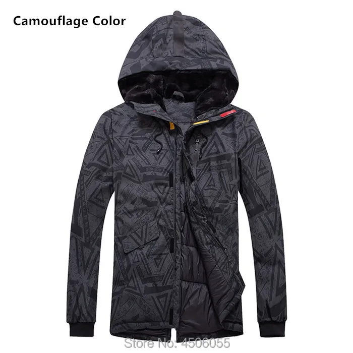 Зимнее пальто толстое мужское длинное мужские куртки черная камуфляжная синяя парка с капюшоном 140 кг 150 кг размера плюс 5XL 6XL 7XL 8XL одежда - Цвет: camouflage coat