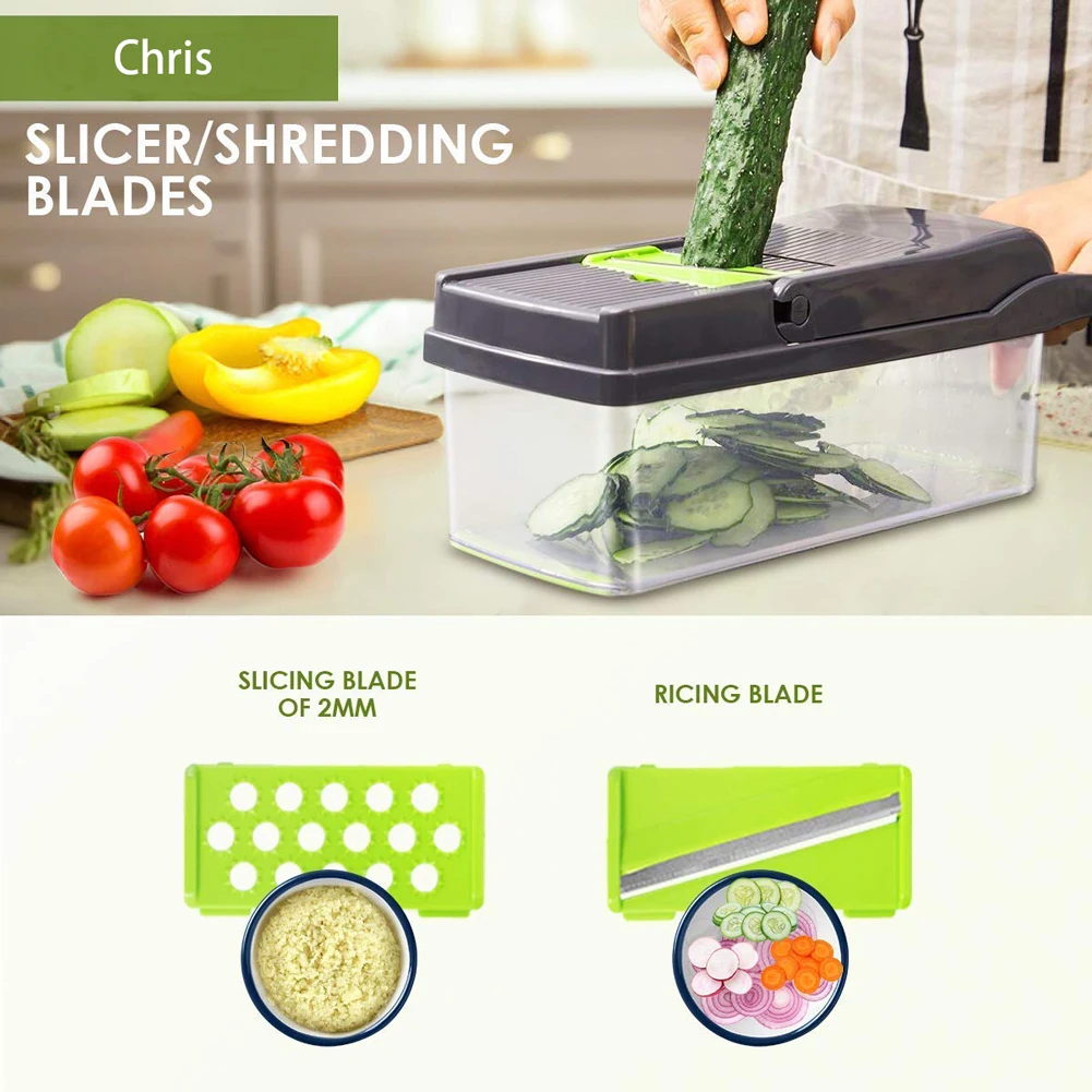 Multifunctional vegetable cutter shredders slicer with basket fruit potato chopper carrot grater slicer mandoline for kitchen