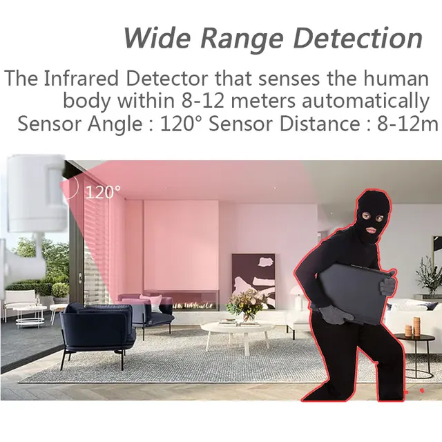 433Mhz Wireless PIR Motion Sensor Infrared Detector For Home Alarm System Intelligent Smart Home Pet Immunity With Battery 5