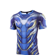 Avengers4 Железный человек новая 3D компрессионная футболка футболки с принтом обтягивающая мужская кофта Косплей быстросохнущая одежда для тренажерных залов