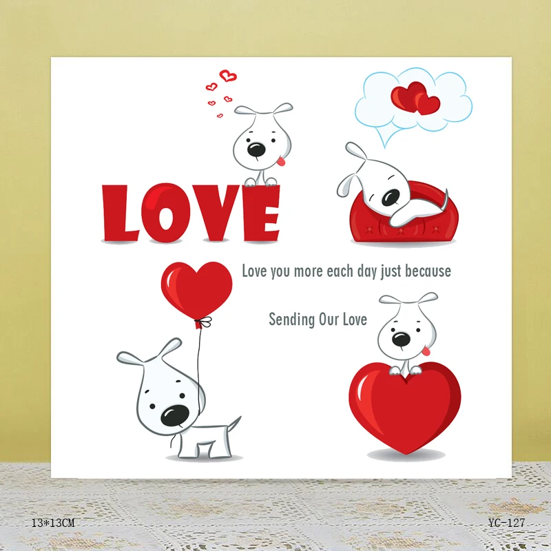 

ZhuoAng Cute dog Transparent seal / sealed DIY scrapbook / album decoration card / seamless seal