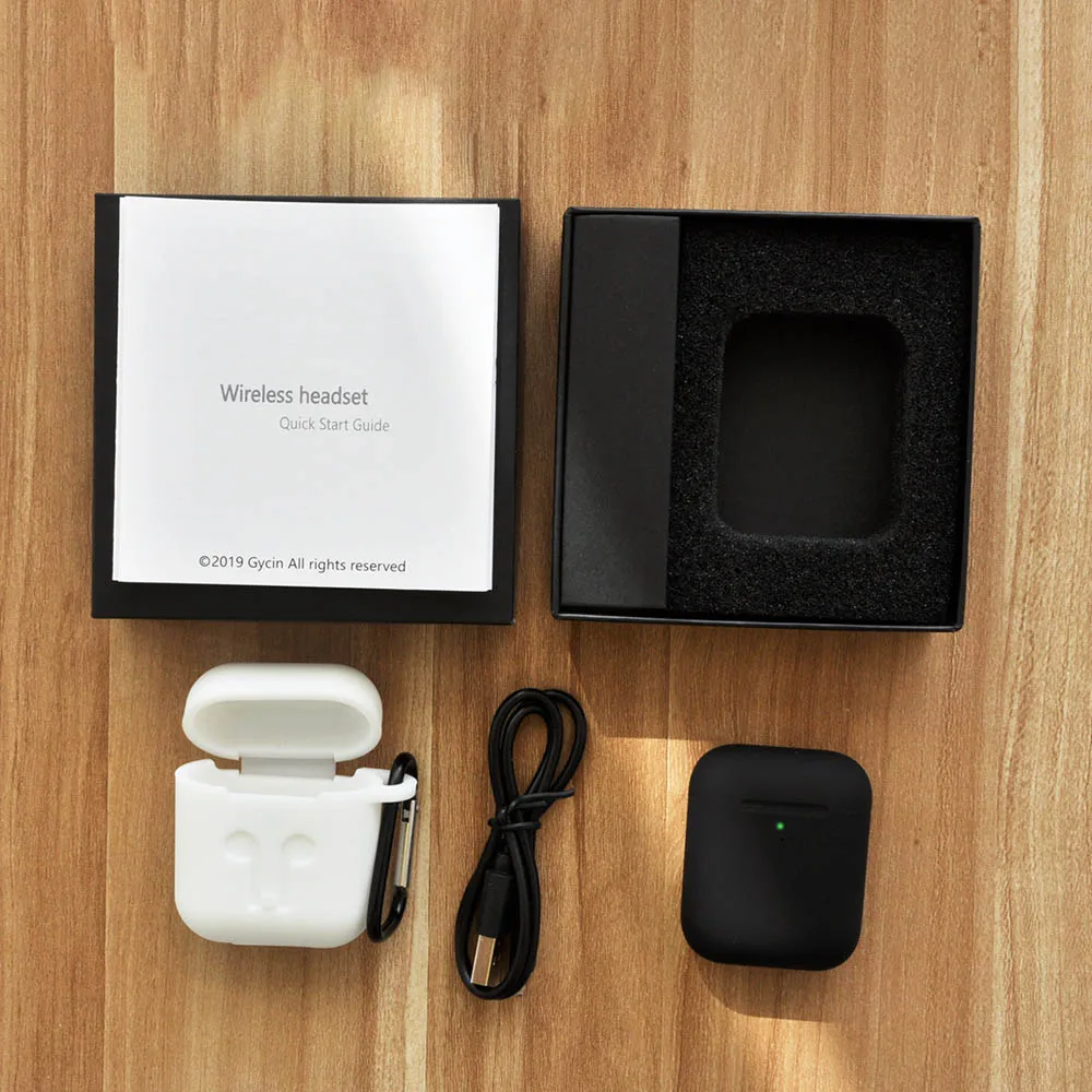 B-white Case Новинка i500 TWS Bluetooth наушники беспроводные air2 гарнитура коснитесь управления в ухо вкладыши всплывающие реальная емкость поддержка беспроводной зарядки - Цвет: B-white Case