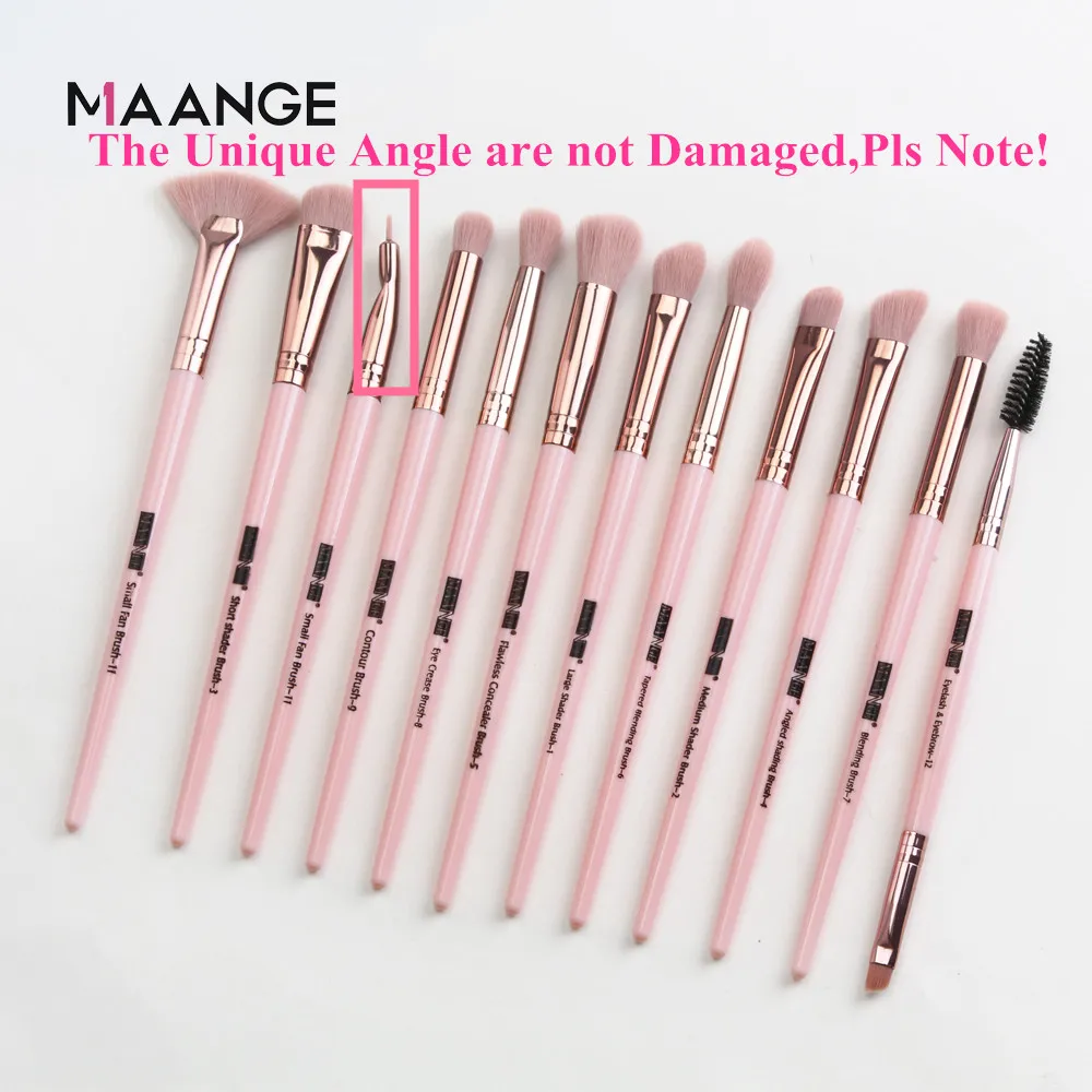 MAANGE Pro 3/5/12 шт./партия, набор кистей для макияжа, тени для век, растушевка, подводка для глаз, кисти для бровей, для макияжа, Новинка