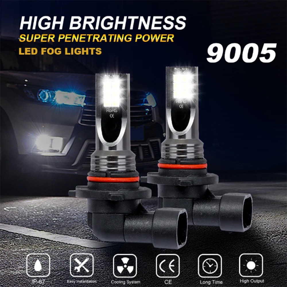New Pair H7 H11 9005 9006 CSP Fog LED Headlight Bulb 110W 20000LM 6000K White Auto Head Lamp for Car Lighting