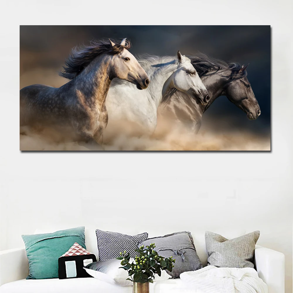 Horse Art Landscape Canvas Painting Modern Animal Poster Wall Art Posters And Prints Wall Pictures For Living Room Decor