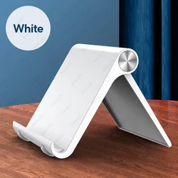 Adjustable Folding Tablet and Phone Stand for 7.9 to 11-Inch Devices (White)