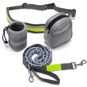 

New M/L Dog Cat Running Jogging Padded Waist Belt Reflective Waist Belt Hand Free Dog Leash for Walking Training Dog Leash Set