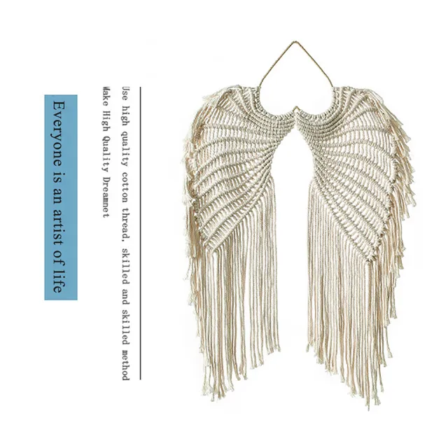 Macrame Wall Hanging Boho Tapestry Angels Wing Eco friendly Home Décor » Eco Trading Marketplace 10