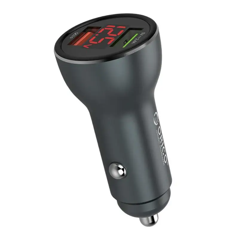 ORICO UPF-K2 Mini Dual USB Автомобильное зарядное устройство для iPhone X XS Mas 11 Pro 30 Вт быстрая зарядка автомобильное зарядное устройство для телефона samsung huawei Xiaomi - Тип штекера: Универсальный