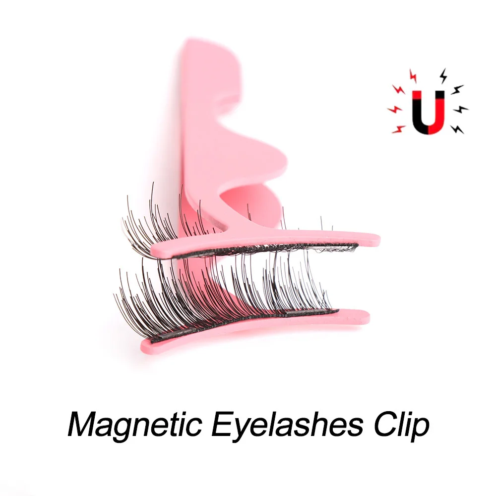 1Pcs Professional Magnetic Eyelashes Extension Applicator Stainless Steel False Eyelashes Curler Tweezer Clip Clamp Makeup Tool