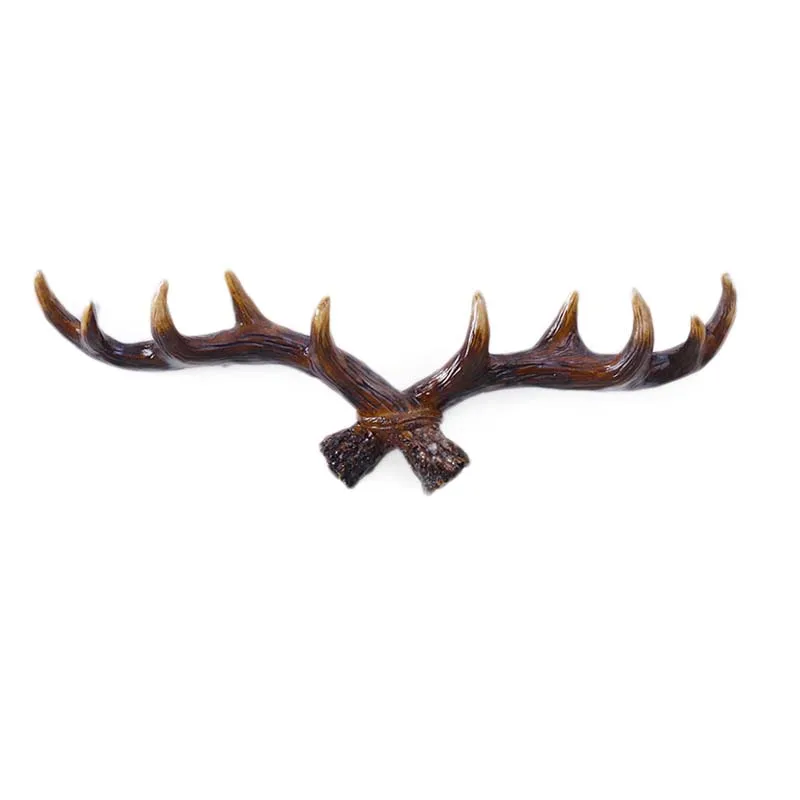 

European Style Retro Antlers Hooks Wall Hanging Coat Hook Resin Sundries Hanger Wall Mounts Room Storage Racks Crafts Home
