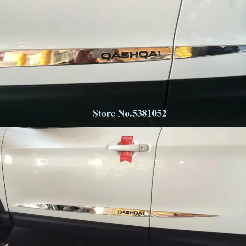 Хромированная накладка на боковую дверь Накладка для Nissan Qashqai j11 2016 2017 2018 2019 2020
