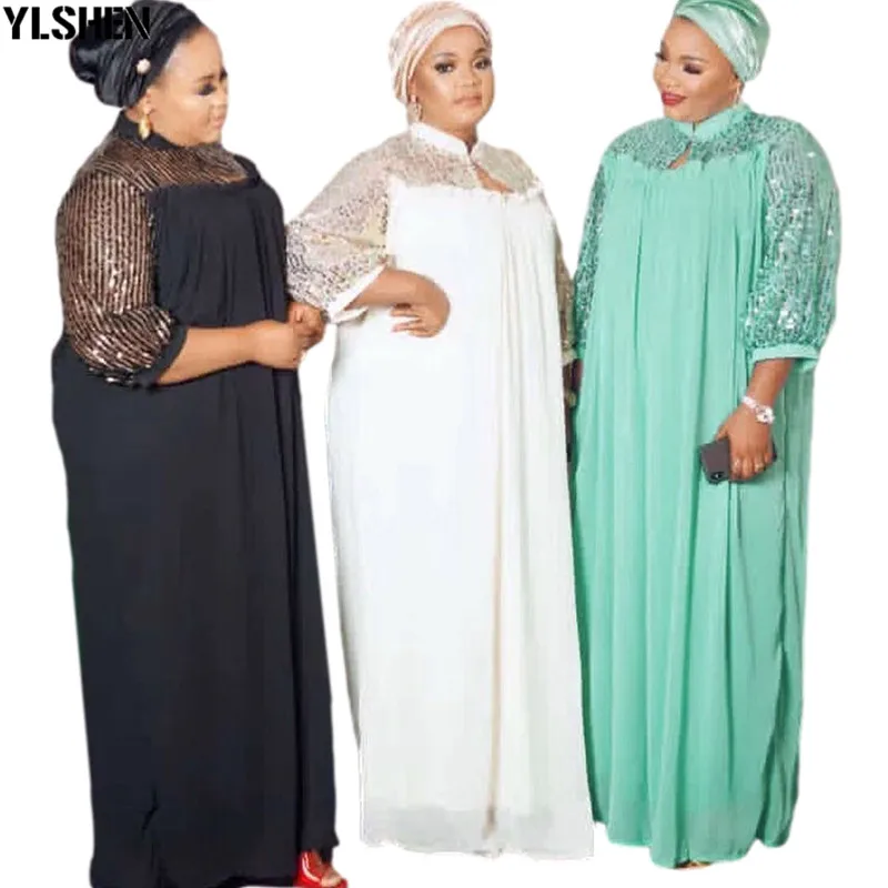 

Long African Dresses for Women Dashiki Classic Lace Patchwork Maxi Dress African Clothes Plus Size Summer Clothing Africa Dress