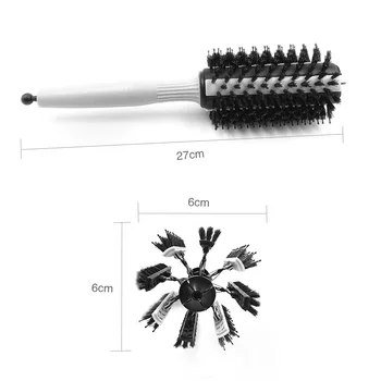 

1 pcs Natural Bristle Roll Curling Hairbrush Massage Comb Anti-static Curly Plastic Handle Round Hair Comb Brush Hairdressing