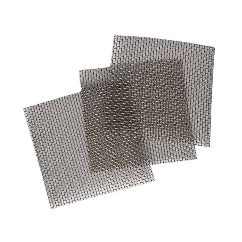 5pc 8x8cm Stainless Steel Square Shape Wire Mesh Pad Aquarium Fish Tank Water Grass Plants Fixed Net Ornaments - Цвет: Серебристый