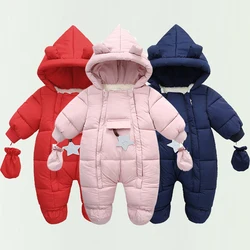 Barboteuse d'hiver pour nouveau né, combinaison chaude pour bébé, garçon et fille, vêtements à manches longues, en coton, pour ramper 
