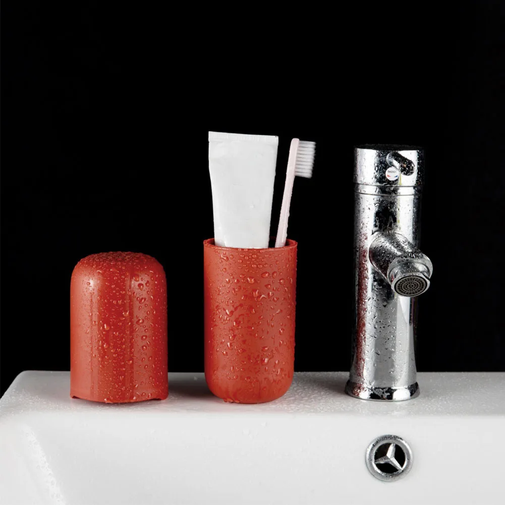 Home Toothpaste Travel Storage Cup Bathroom Toothbrush Holder Portable Waterproof Camping Case Leakproof Washing Supplies PP