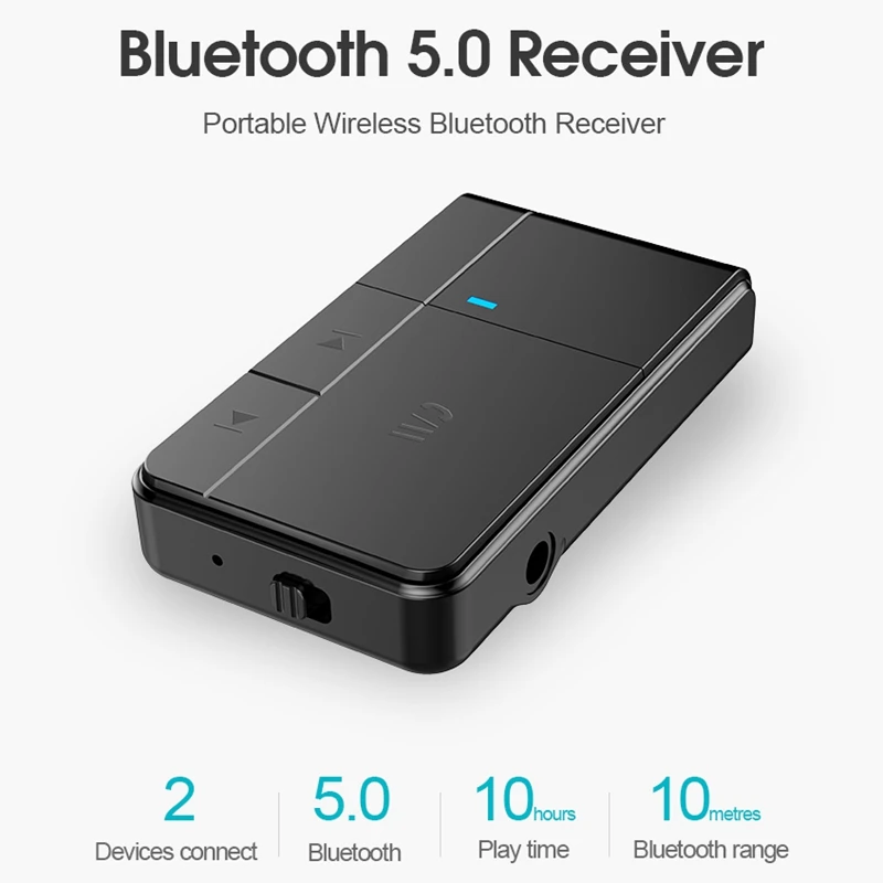 IG-J20 Bluetooth 5,0 приемник 3,5 мм разъем AUX MP3 музыкальный автомобильный комплект микрофон Громкая связь вызов Беспроводной адаптер динамик наушники аудио Транс