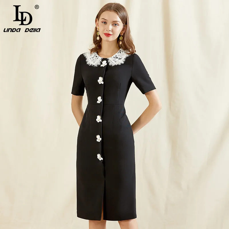 LD LINDA DELLA Fashion Runway Summer Dress Women