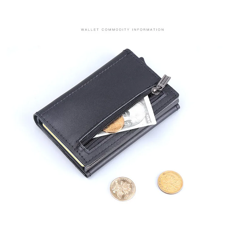 

RFID Anti-Degaussing Wallet Aluminium Alloy Automatic Pinball Card Anti-Theft Brush Credit Card Bank Card Hot Sales Cassette
