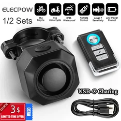 Elecpow – alarme anti vibrations pour vélo électrique, sans fil, charge USB, télécommande, sécurité anti cambriolage 