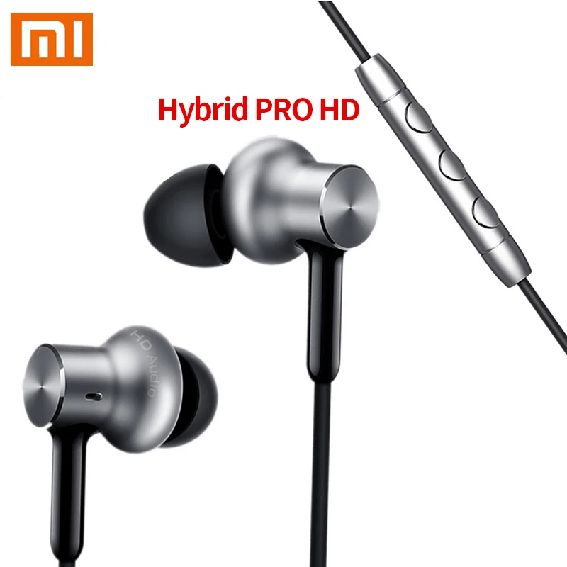 

Original Xiaomi Mi In-Ear Hybrid Pro HD Earphone With Mic Noise Cancelling Mi Headset for Mobile Phones Huawei Redmi 4