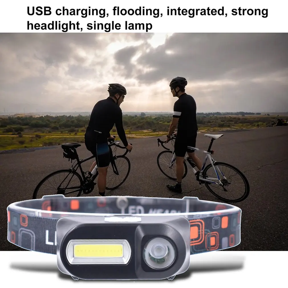 Outdoor Camping Portable Mini LED Headlamp USB Charging Fishing Headlights Flashlight LED Headlight Emergency Light