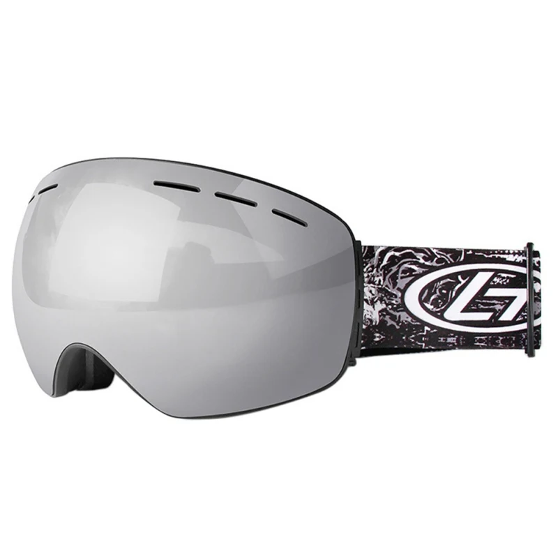 Rimless Ski Goggles Double Layers Anti-fog Big Ski Mask Glasses Skiing Snow Snowboard Goggles Eyewear UV Protect NEW - Цвет: D