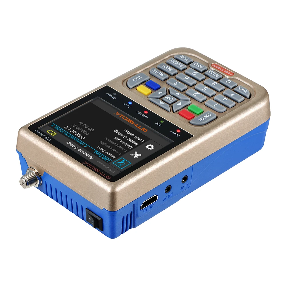 GTMEDIA V8 FINDER METER DVB-S2/S2X Цифровой спутниковый Finder sat Finder HD 1080P Bluetooth с русской испанской польской итальянской