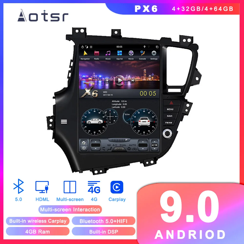 

Android 9 Tesla style NO Car DVD Player GPS navigation for KIA K5 Optima 2010-2014 Auto Radio Stereo Head Unit Multimedia Player