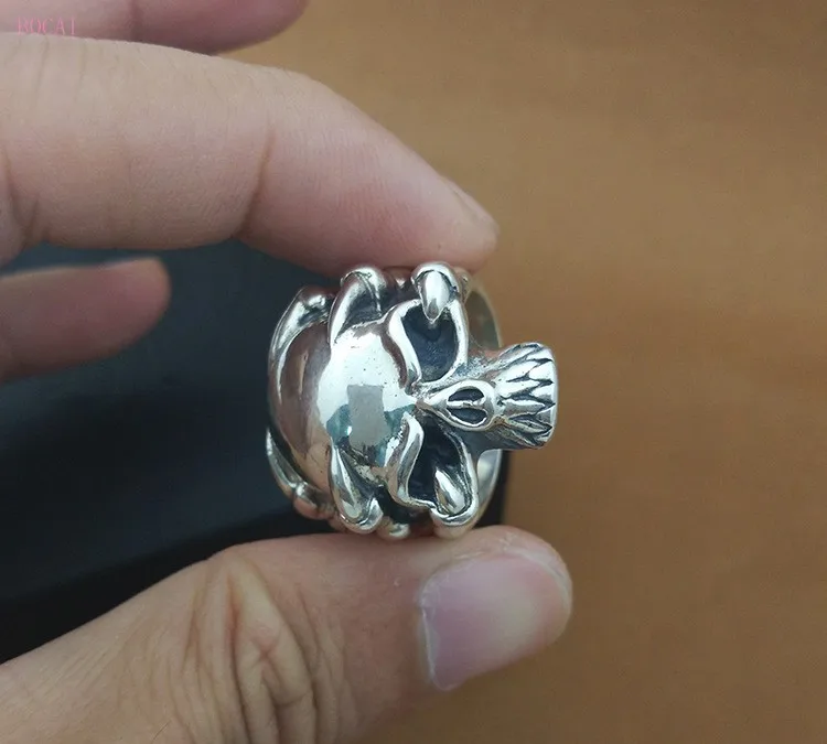 S925 Серебряное кольцо для мужчин, ювелирное изделие ручной работы ...