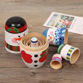 

Hot Sale Matryoshka Toys Wear-resistant Russian Matryoshka Dolls Toys Wooden Nesting Dolls Toys Home Decor Ornament