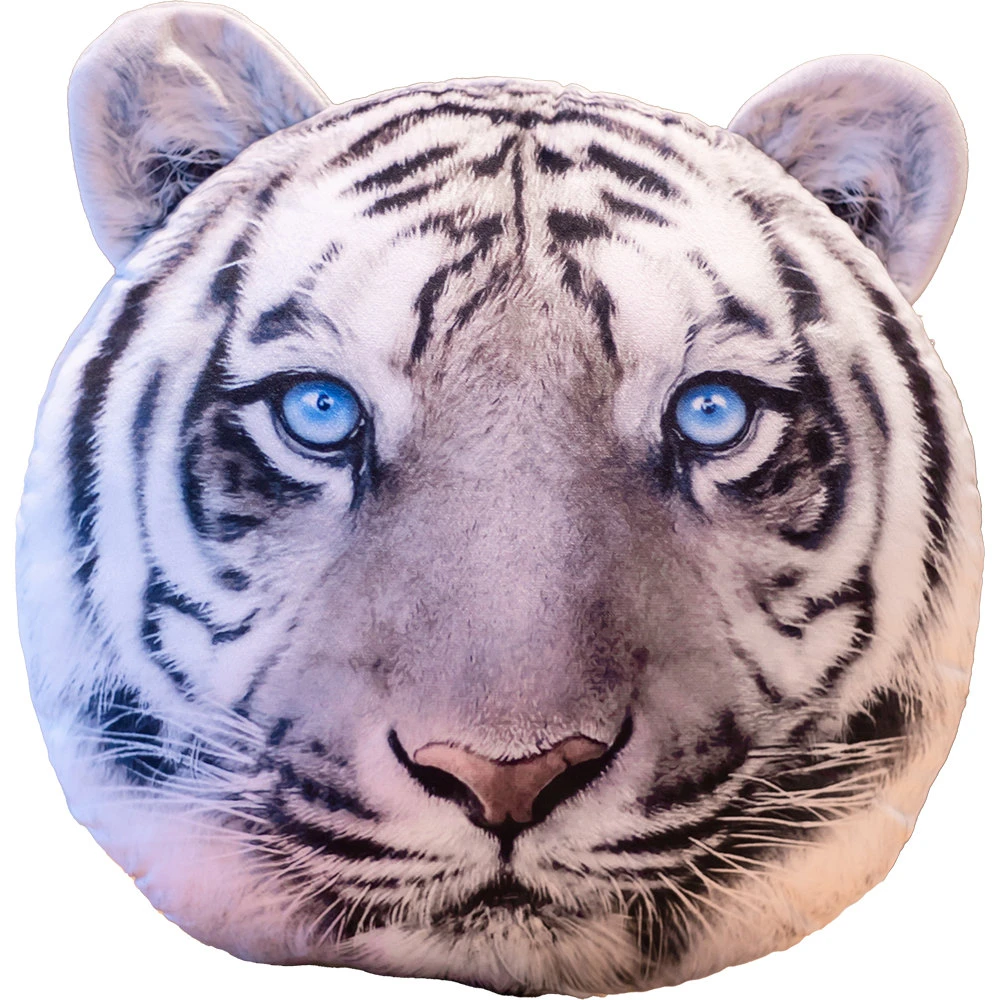 Super Cool Plush Printed Fat Round Tiger Head Toy Stuffed Tiger Pattern  Throw Pillow Simulation Bed Cushion Cool Kids Gifts|Stuffed & Plush Animals|  - AliExpress