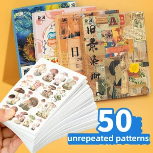 Наклейки декоративные Yoofun, 50 неповторимых рисунков, для скрапбукинга