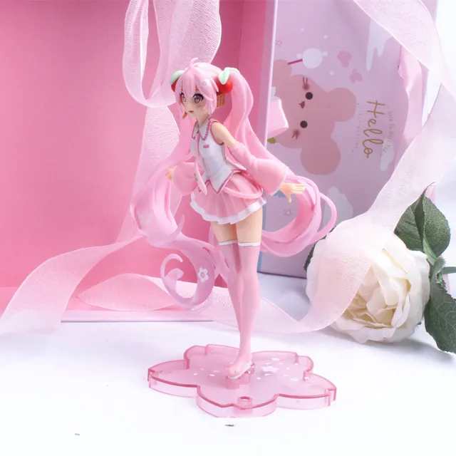 Pink Sakura Anime Girl Action Figures Toys Girls PVC Figure Model Toys Gift 2