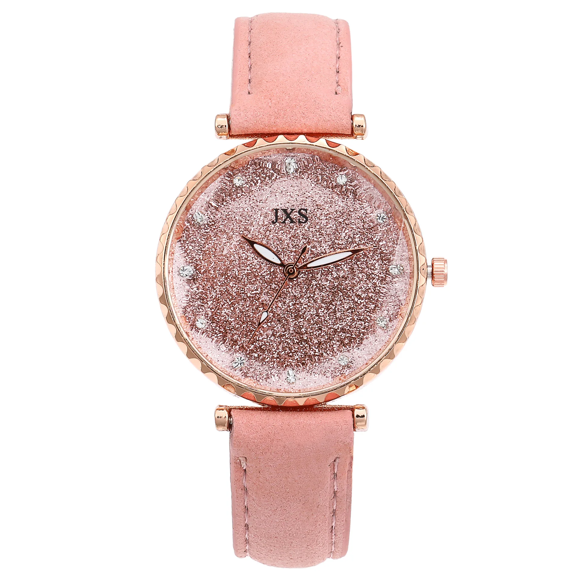 Классическая Звезда украшение алмаз весы детские наручные часы для учеников модный тренд PU благородный темперамент стол для девочек часы - Цвет: Розовый