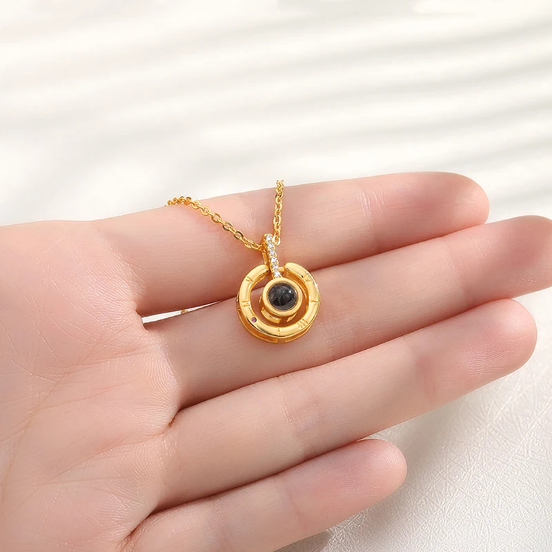 100 языков I Love You ожерелья для женщин девушек влюбленных розовое золото серебро