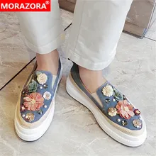 MORAZORA/ г., Новое поступление, обувь из натуральной кожи женская обувь на плоской платформе с круглым носком, модные весенне-летние женские туфли на плоской подошве